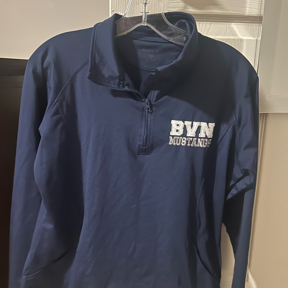 BVN Mustangs Navy Pullover